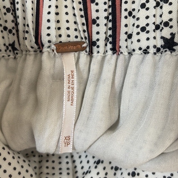 Free People Stairway To The Moon Goddess Paperbag Waist Wide Leg Rayon Pants XS - Picture 8 of 9